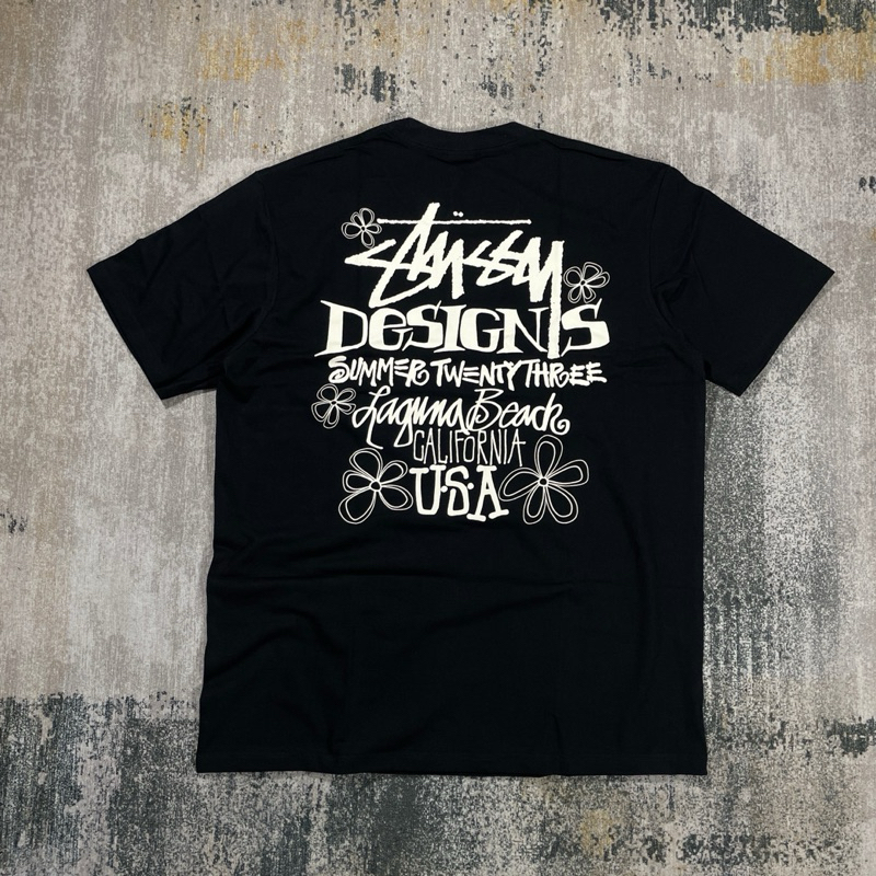 STUSSY SUMMER LAGUNA BEACH TEES ORIGINAL // BLACK & WHITE
