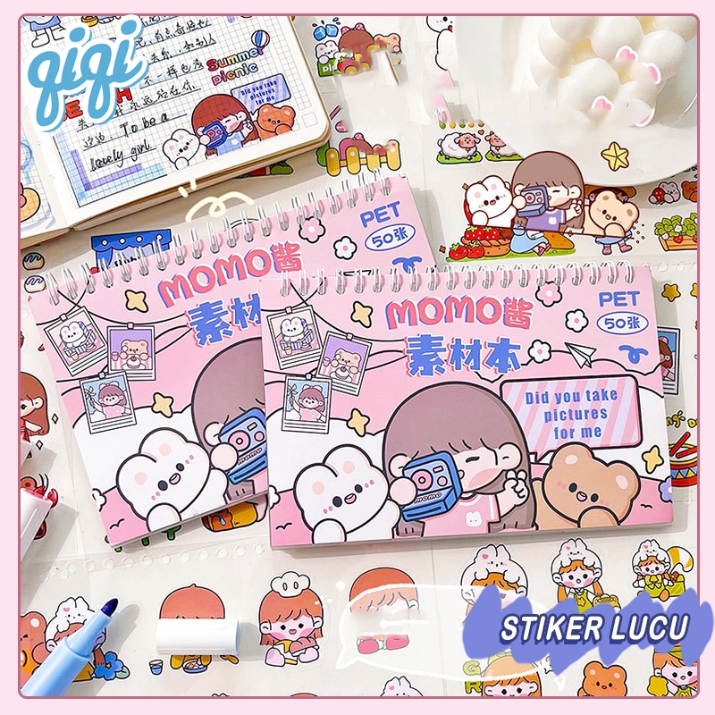

Stiker Gadis handbook coil stiker buku DIY/PET 50 lembar Gambar Stiker tidak berulang/Lembar Sticker Dekoratif Diy - Qiqi Treasure
