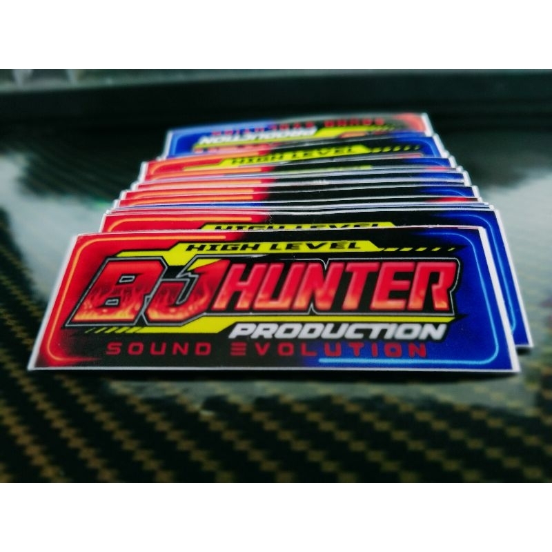 

STICKER ORIGINAL BJ HUNTER PRO AUDIO TERBARU 2023. UKURAN 7.5 X 3 CM