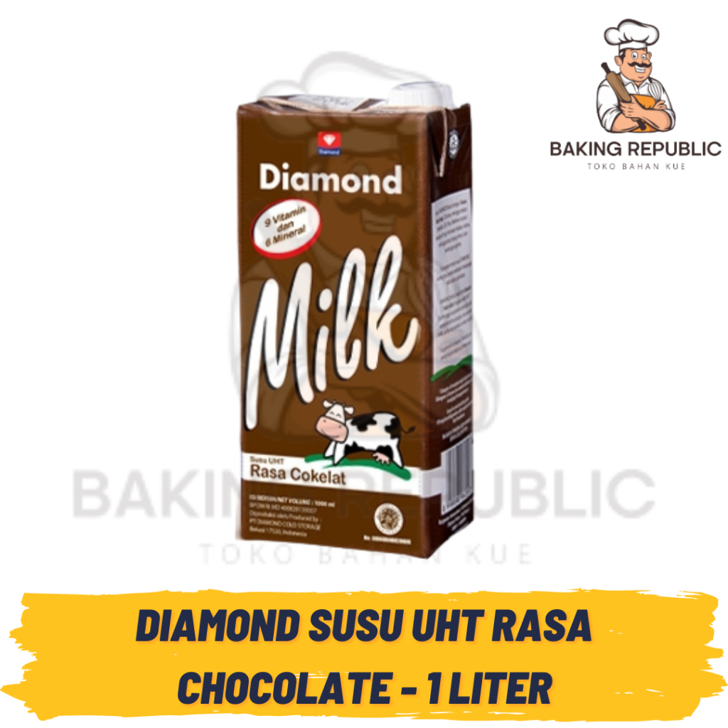 DIAMOND SUSU COKLAT | 1 LITER | SUSU UHT DIAMOND CHOCOLATE