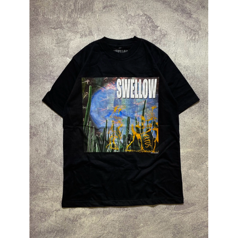 SNSCO TSHIRT SWELLOW - KATUS BLACK KAOS PRIA