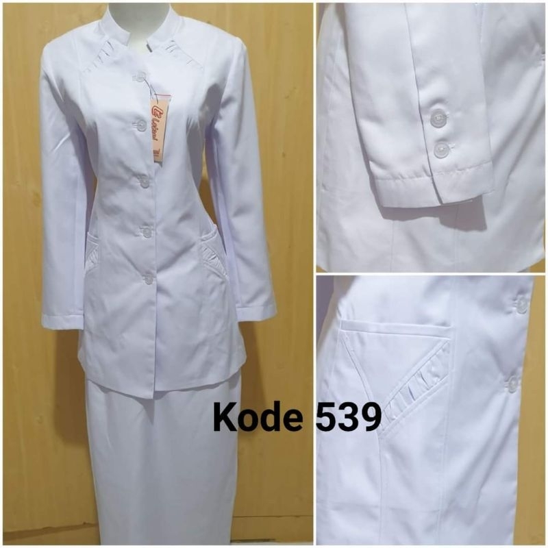 blazer putih seragam perawat blazer lolani kode 539