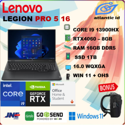 LENOVO LEGION PRO 5 16 I9 13900HX RTX4060 8GB/ 16GB 1TB W11+OHS