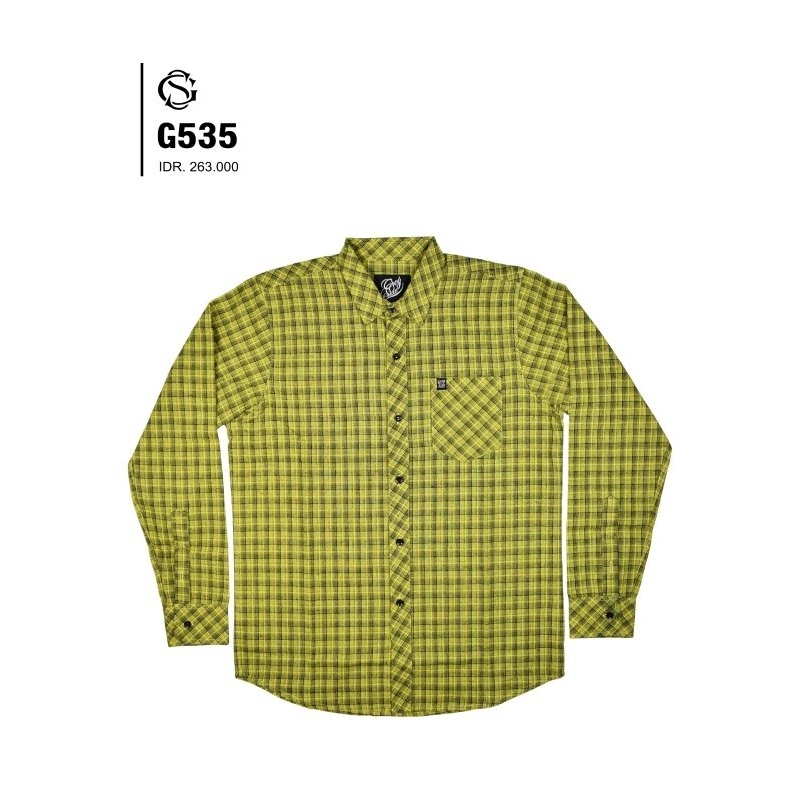 Greyside Kemeja Kuning Flannel