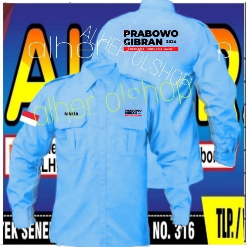 kemeja Prabowo Gibran baju Prabowo Gibran seragam Prabowo Gibran Pdh Prabowo Gibran kemeja kerja Pra