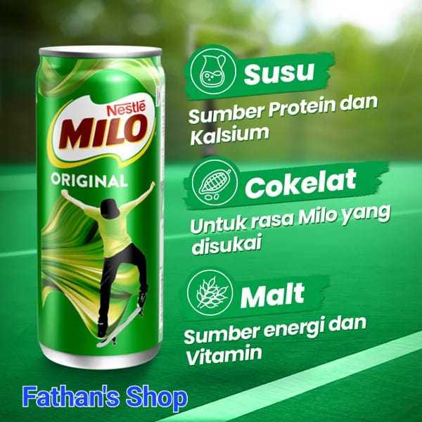 

milo kaleng original 220ml minuman kemasan kaleng