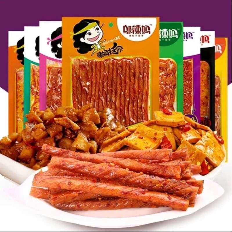 

[HALAL VEGE] WULAMA Gluten 75g (Cemilan Snack Vegetarian) latiao/la tiao tendon garlic spicy