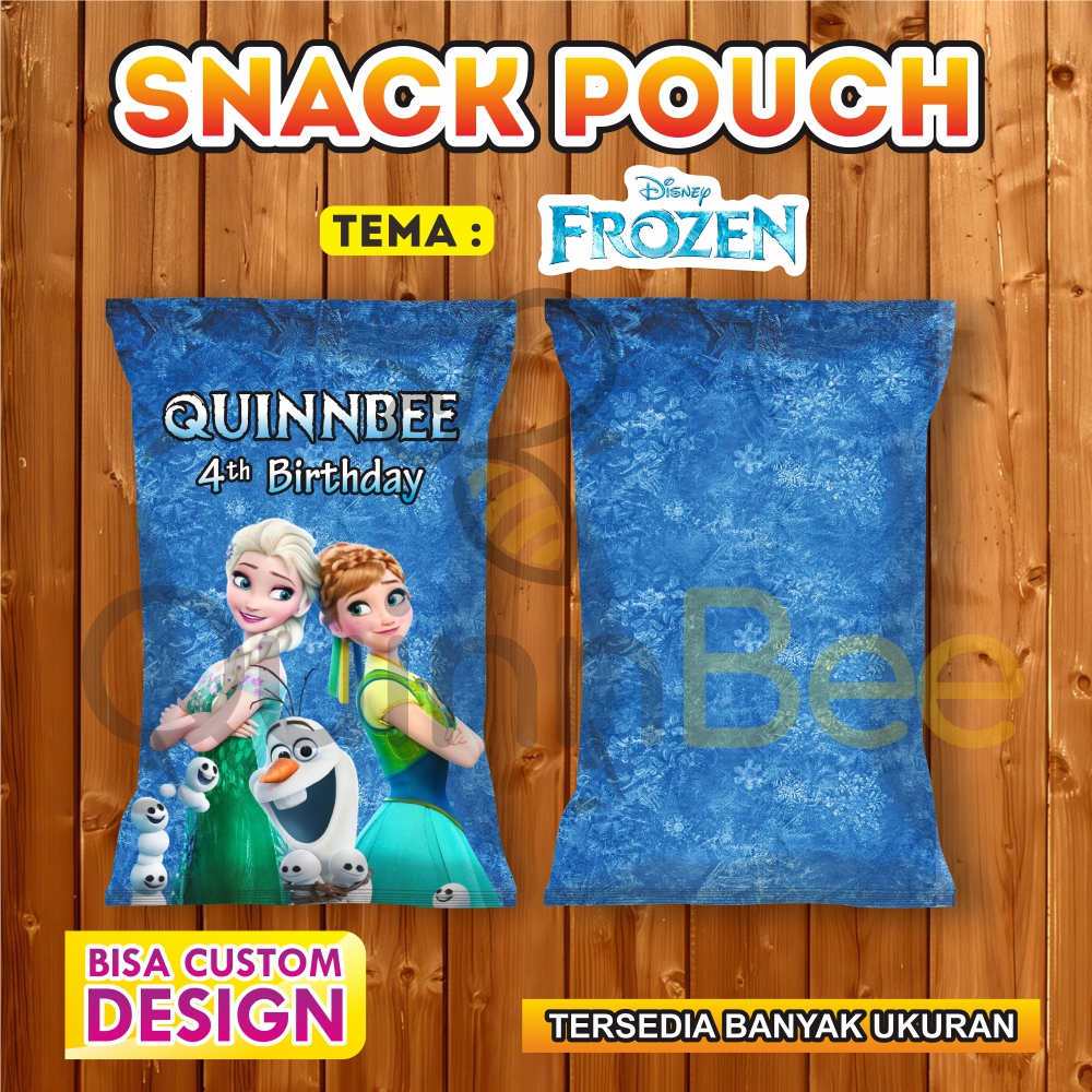 

Snack Pouch Jumbo|Pouch Ultah|Kemasan Snack Ulang Tahun|Birthday Snack Pouch (Gratis Design) - FROZEN - ELSA - ANNA - OLAF