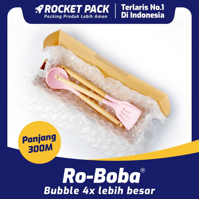 

Special Edition.. Inflatable Air Bubble Cushion Wrap Ro-Boba 300m 40x30cm Rocket Pack REGULER 44