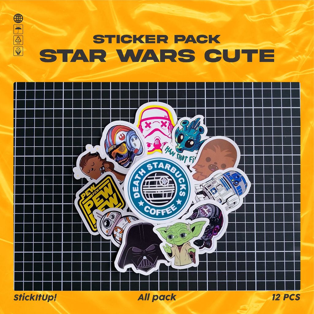 

COD✨ StickItUp Stiker Pack Karakter FIlm Star Wars Cute Lucu Colorfull Keren Untuk Koper Laptop Skateboard