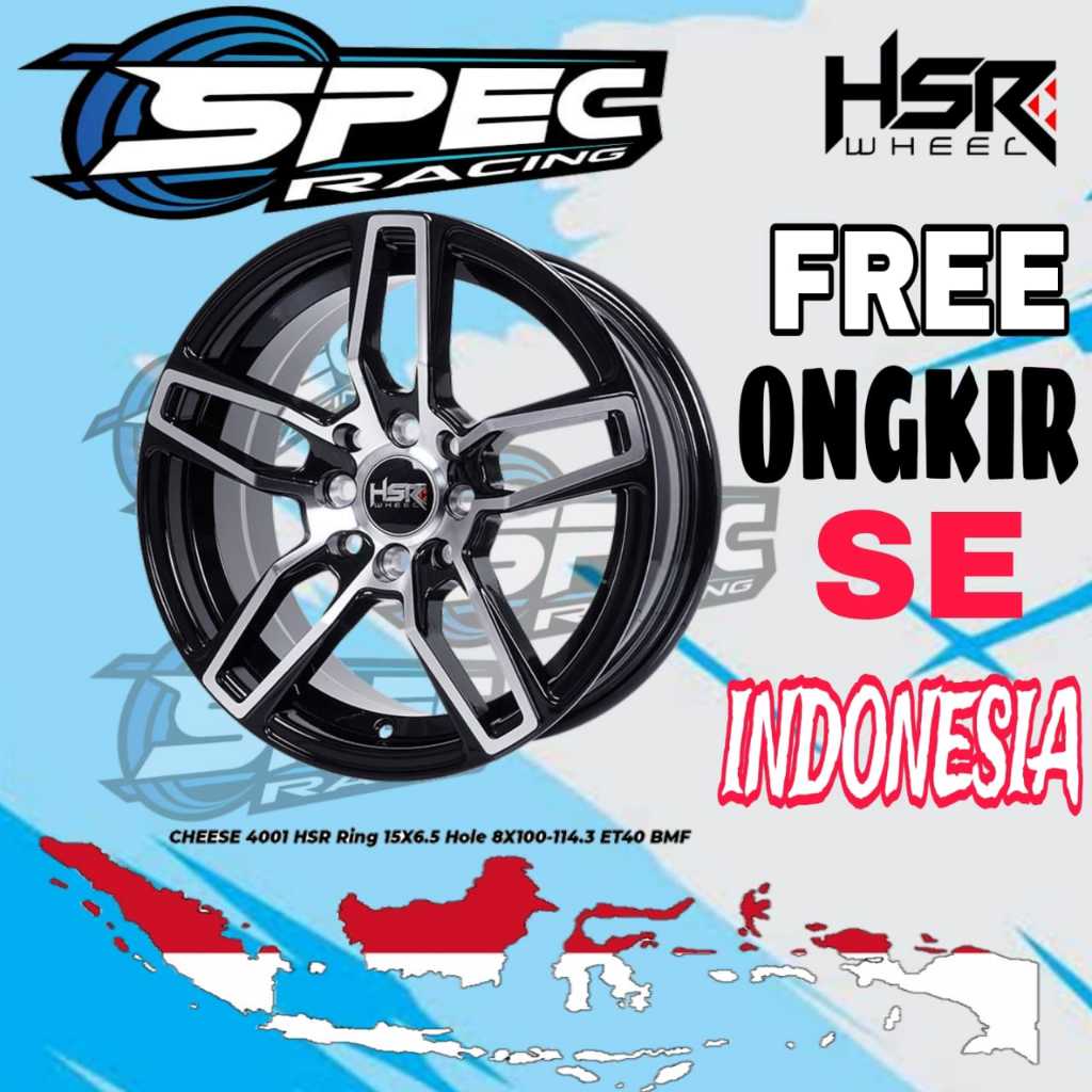 Velg Mobil Ring 15 HSR CHEESE Velg R15 Avanza Livinna Mobilio Brio Agya Sigra Sirion Calya Dll