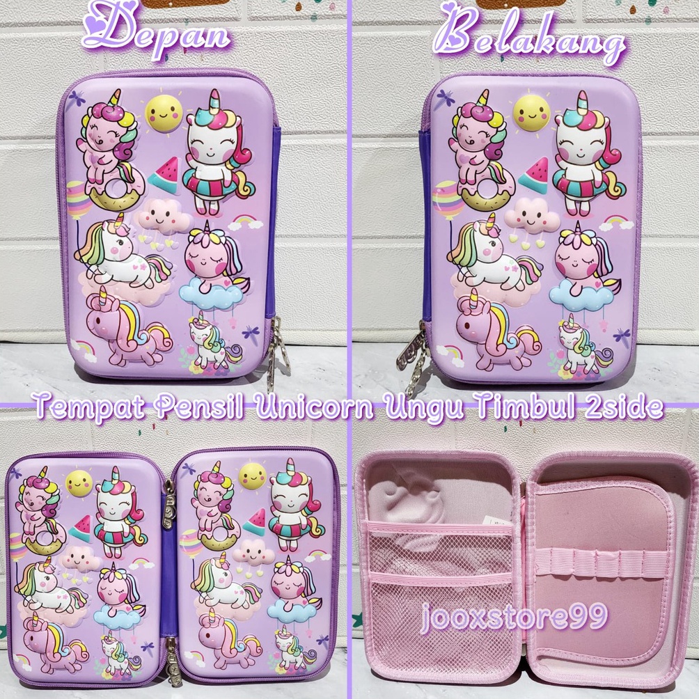 

Jaman Now.. Tempat Pensil Anak Karakter Unicorn Spiderman Astronot Kotak Pensil Lucu Hardcase 3D Timbul MIC