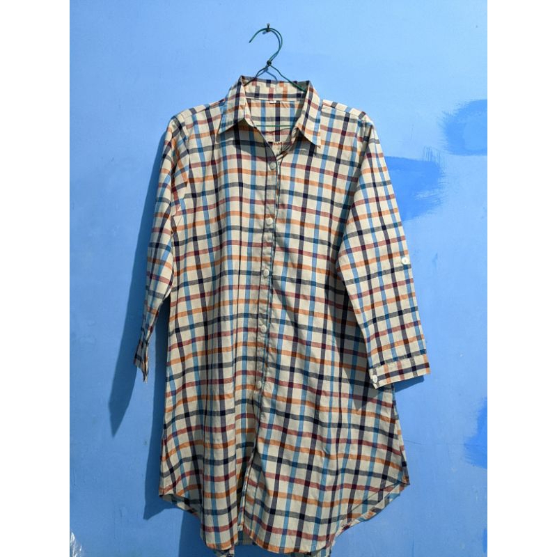 Long Tunik Motif Kotak