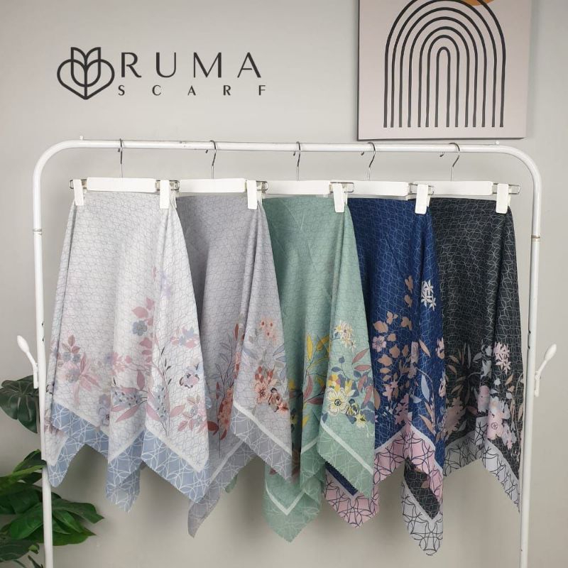 Scarf Hijab Segiempat Motif Voal by Ruma
