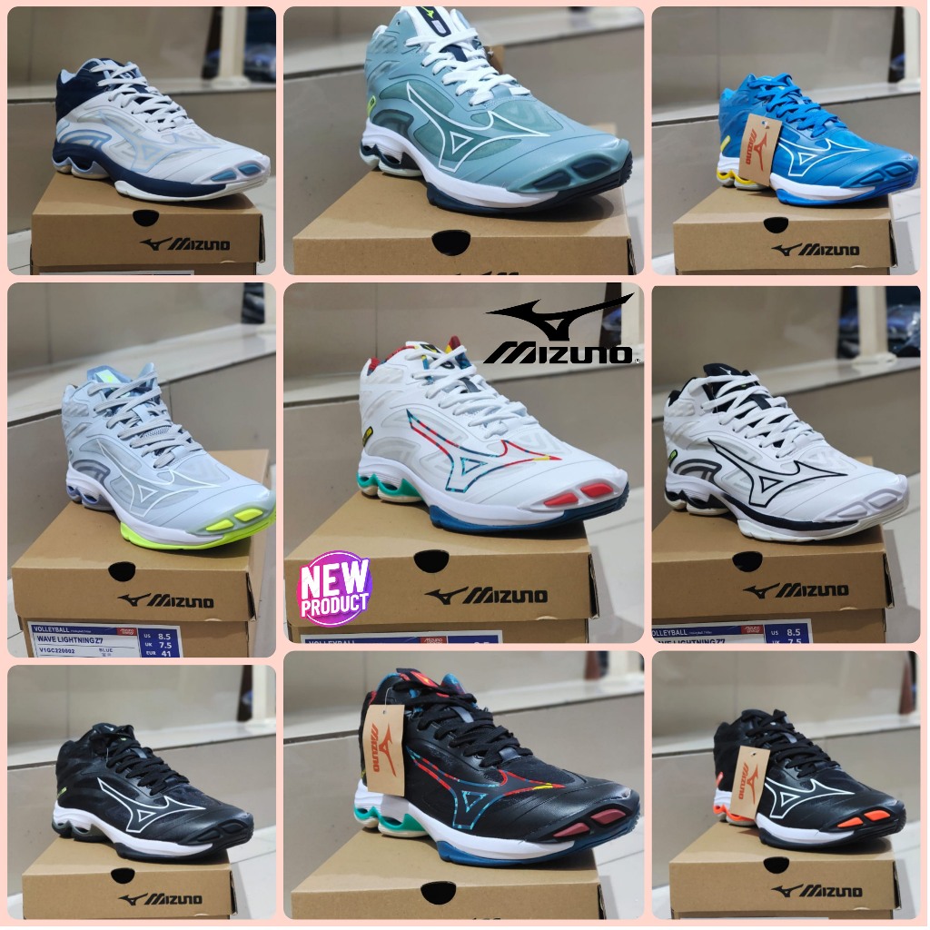 Sepatu Voly Mizuno Wlz 7 Mid Terbaru Sepatu Volly Wlz 7 Mid Super Premium Impor Sepatu badminton / L
