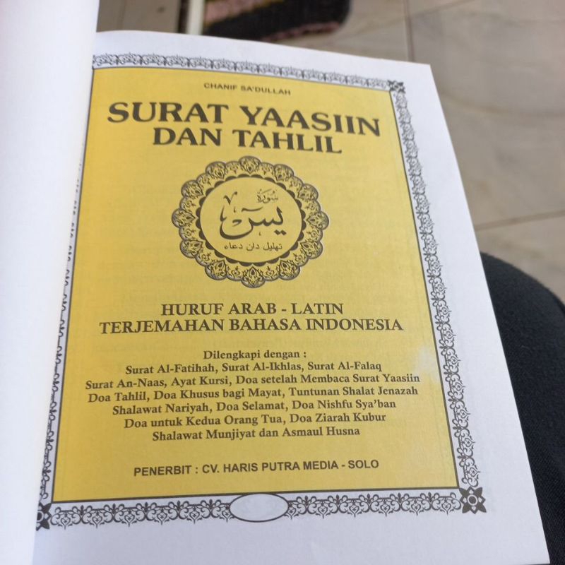 Yasin Tanpa Cover 128 Begron Kuning