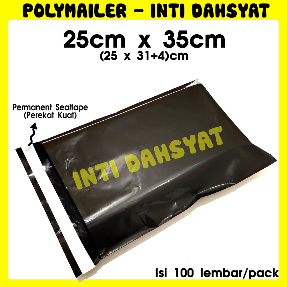 

Terkini POLYMAILER HITAM GLOSSY 25x35 (25x31 +4 Sealtape) Isi +/- 100lembar/pack Plastik Packing Online Shop Murah KUALITAS BAGUS MCL