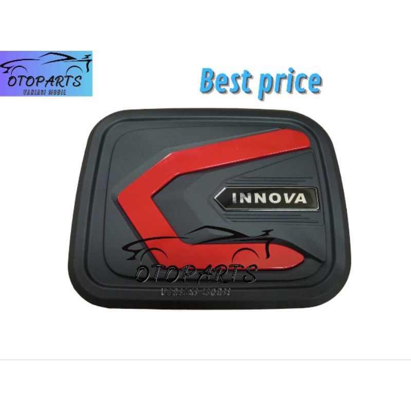 TANK COVER INNOVA 2004-2015 HITAM+LIS MERAH R LINE/AKSESORIS INNOVA