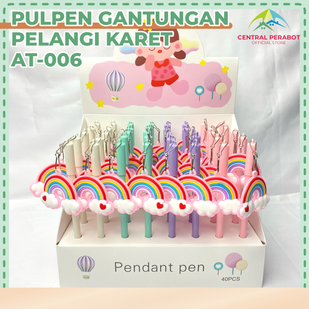 

Pulpen Gel Gantungan Karakter Pelangi Karet Bolpoin Gel 0,5 AT-006