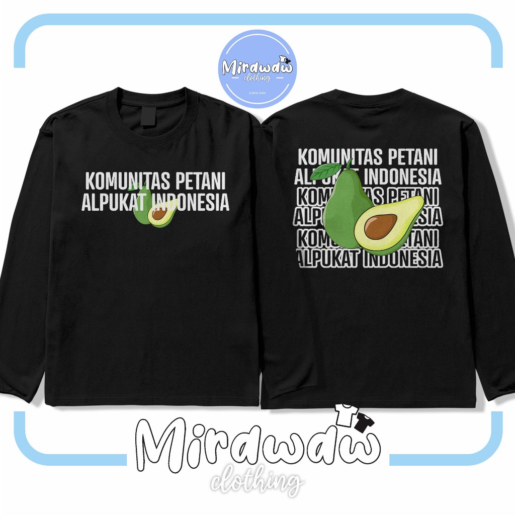 Kaos Komunitas Petani Alpukat Indonesia Terbaru DB Lengan Panjang Baju Distro