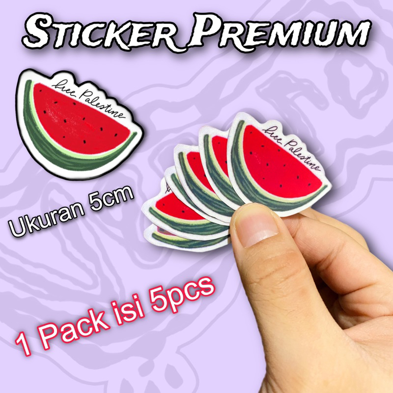 

Sticker Palestine Semangka large pack isi 5 pcs premium waterproof