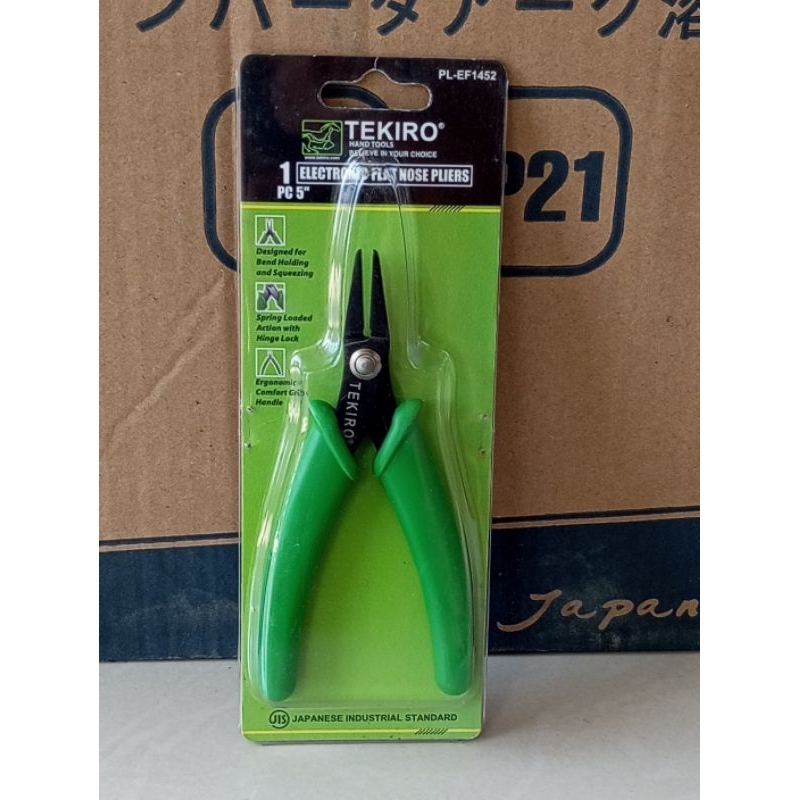 TEKIRO ELECTRONIC FLAT NOSE PLIERS 5 INCH / TANG LANCIP ELECTRONIC