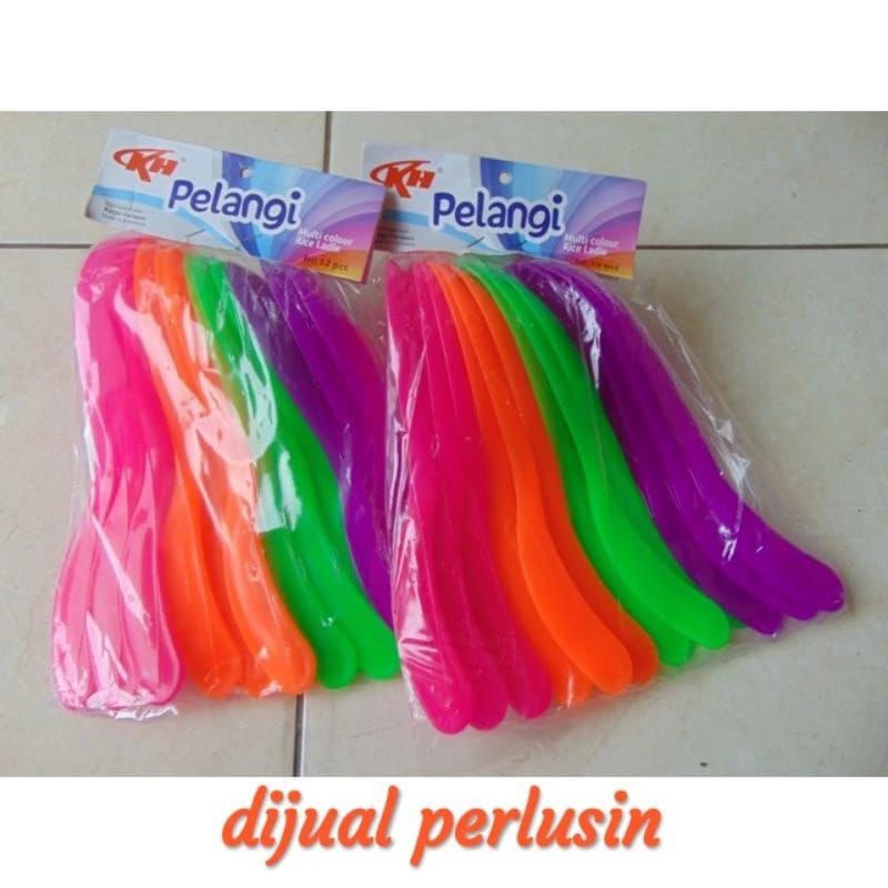 (1LUSIN/CENTONG NASI/CENTONG NASI PLASTIK KH/CENTONG SOUVENIR