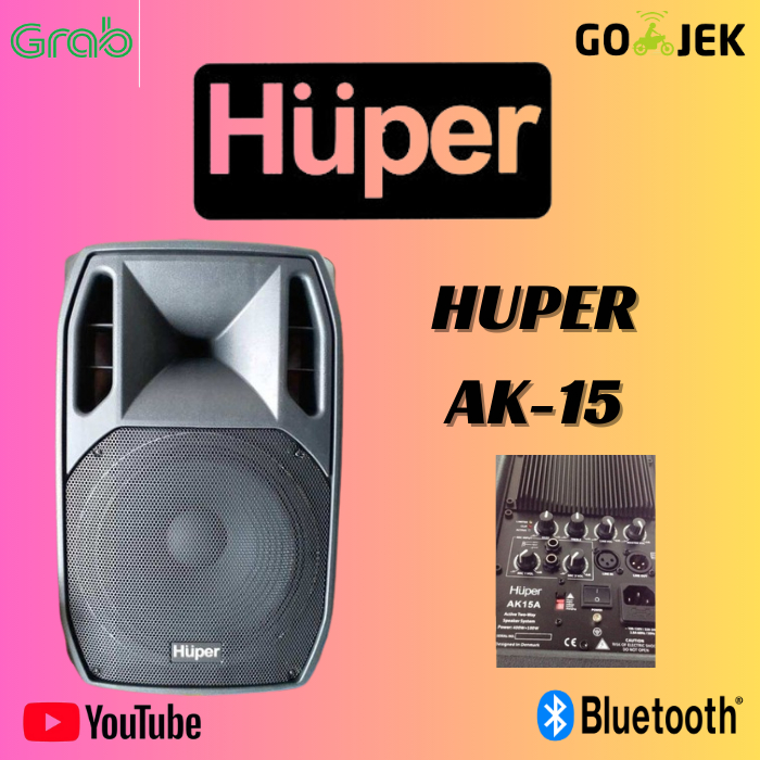 SPEAKER AKTIF HUPER AK-15 / AK15 / AK 15 15 INCH HARGA SEPASANG 500 WATT RESMI HUPER