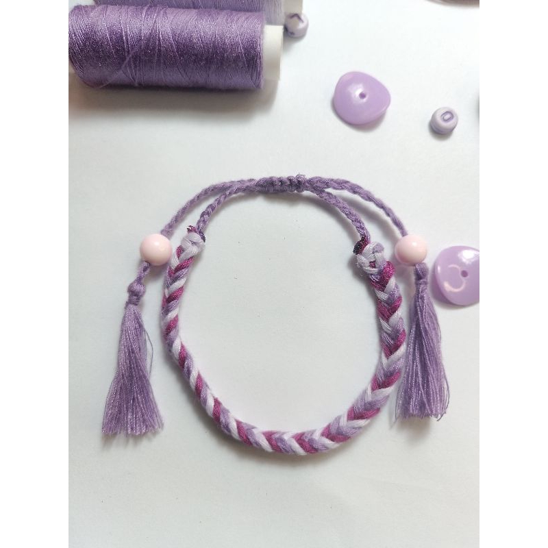Gelang dari Benang jahit kepang 6 / Gelang jahit benang jahit Murah/ gelang Tassel benang jahit/ gel