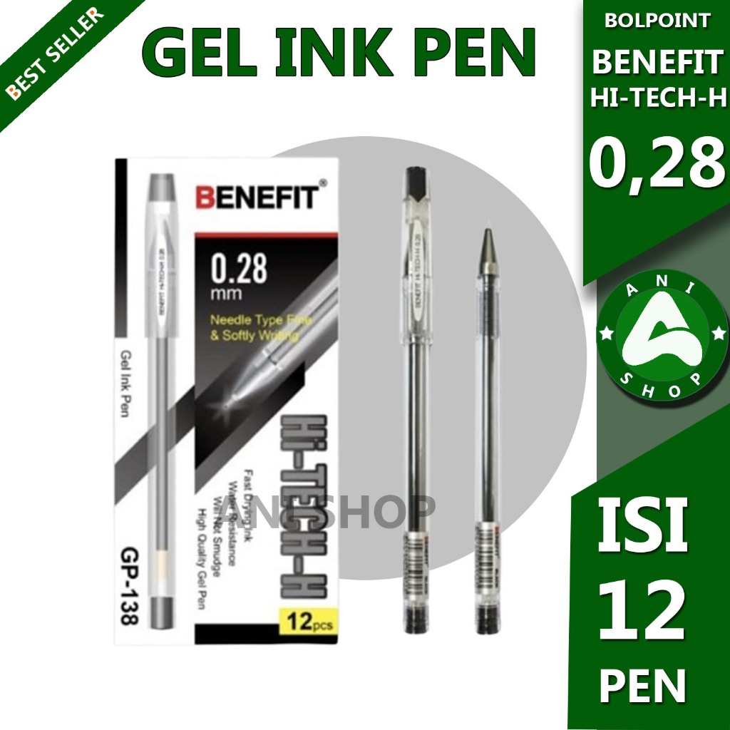 

PULPEN BENEFIT HI-TECH-H 0,28 mm HITAM/BIRU GEL INK PEN ANI SHOPP