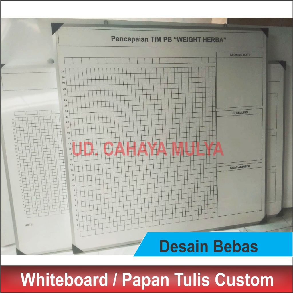 

Papan Tulis - Whiteboard Custom Garis Bebas Desain