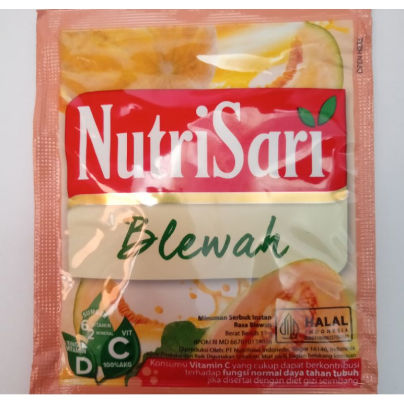 

nutrisari rasa blewah per renceng isi 10 sachet