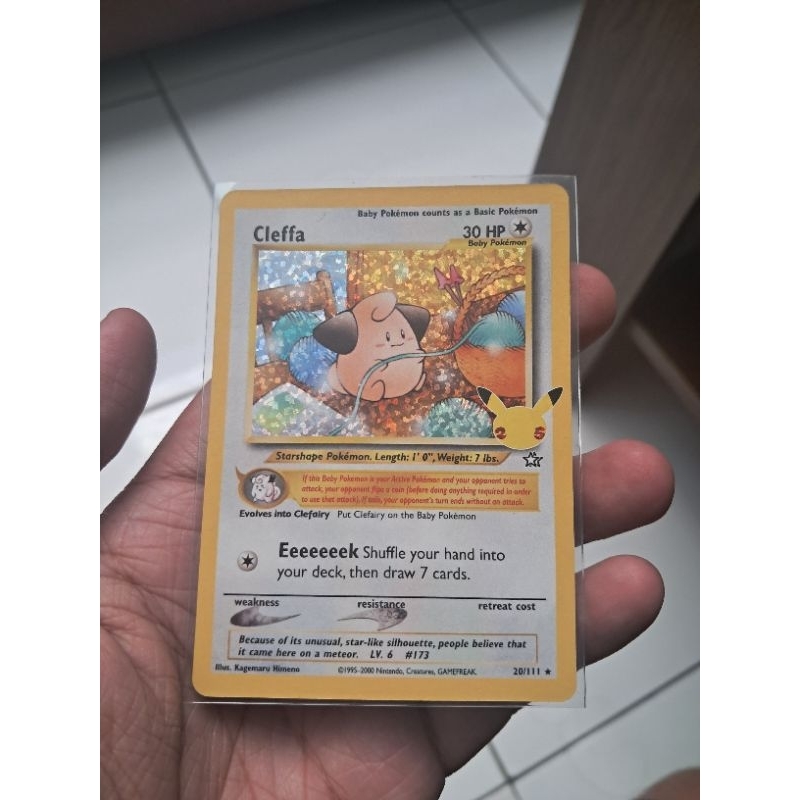 Kartu TCG Pokemon English Inggris Cleffa 25th Celebrations Holo