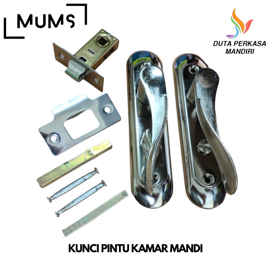 DPM - Kunci Handle Pintu Kamar Mandi Toilet Wc Aluminium Kunci Knob Putar
