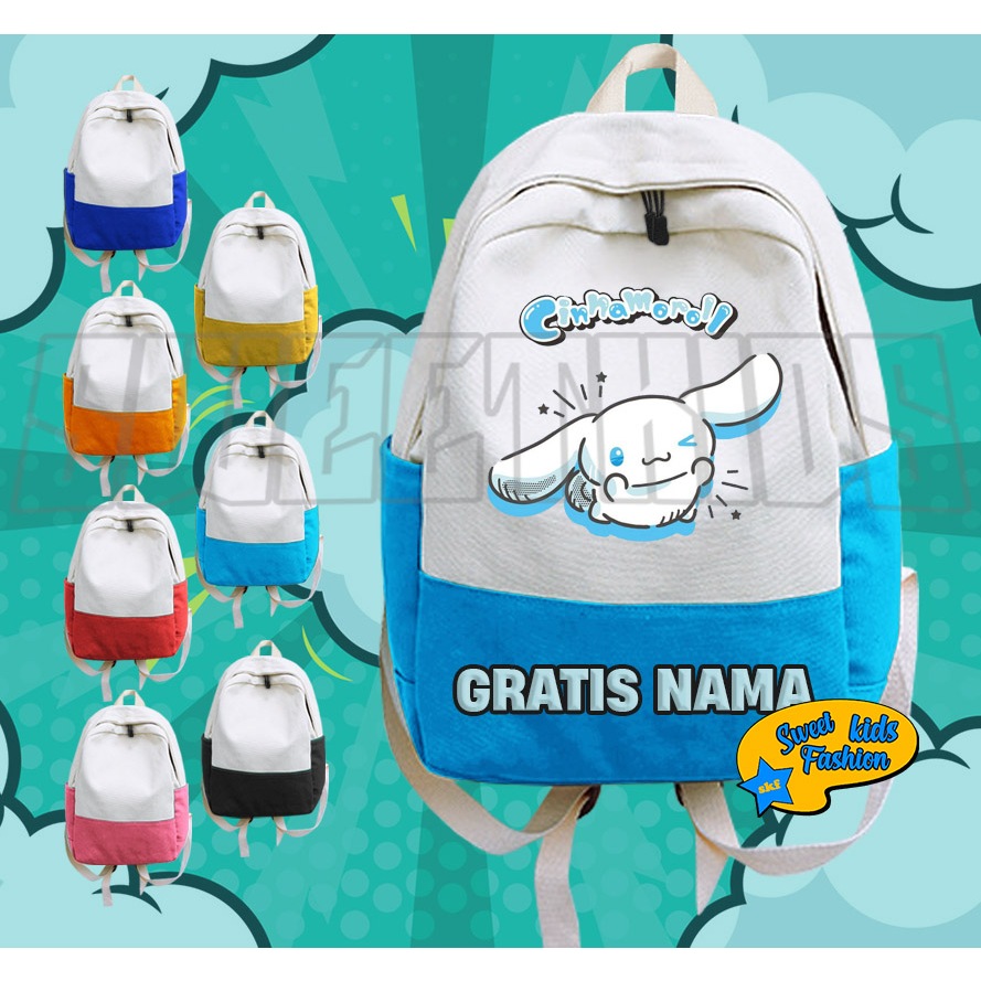 Tas Anak Cinnamoroll Sanrio Tas Sekolah Anak Cinnamoroll Gratis Nama