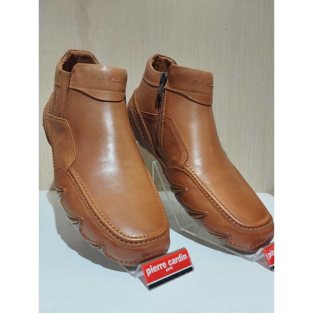 BUY 1 GET 1 PIERRE CARDIN 1602 Sepatu Boots Casual Pria Warna Tan dan Black