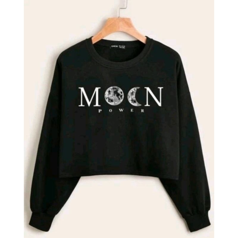 MOON SWEATER OVERSIZE CROP KOREA STYLE