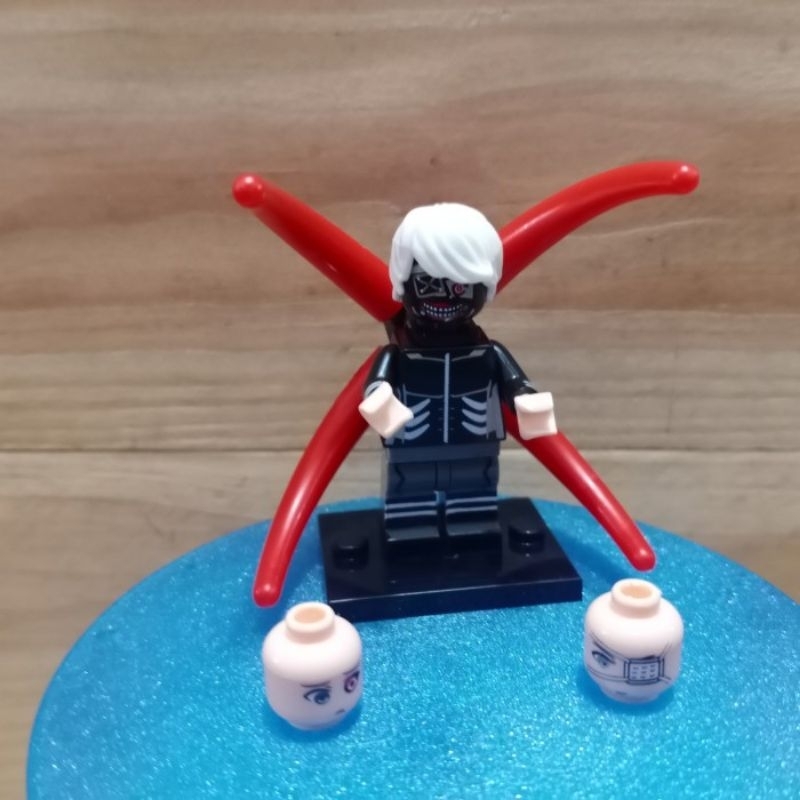figure anime tokyo ghoul karakter kaneki ken double head lego Tokyo Ghoul minifigure kaneki ken