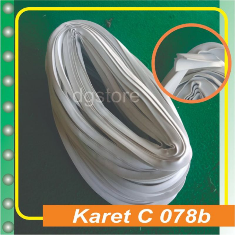 Karet C 078b Karet Kusen Kaca, Putih Meteran Eceran