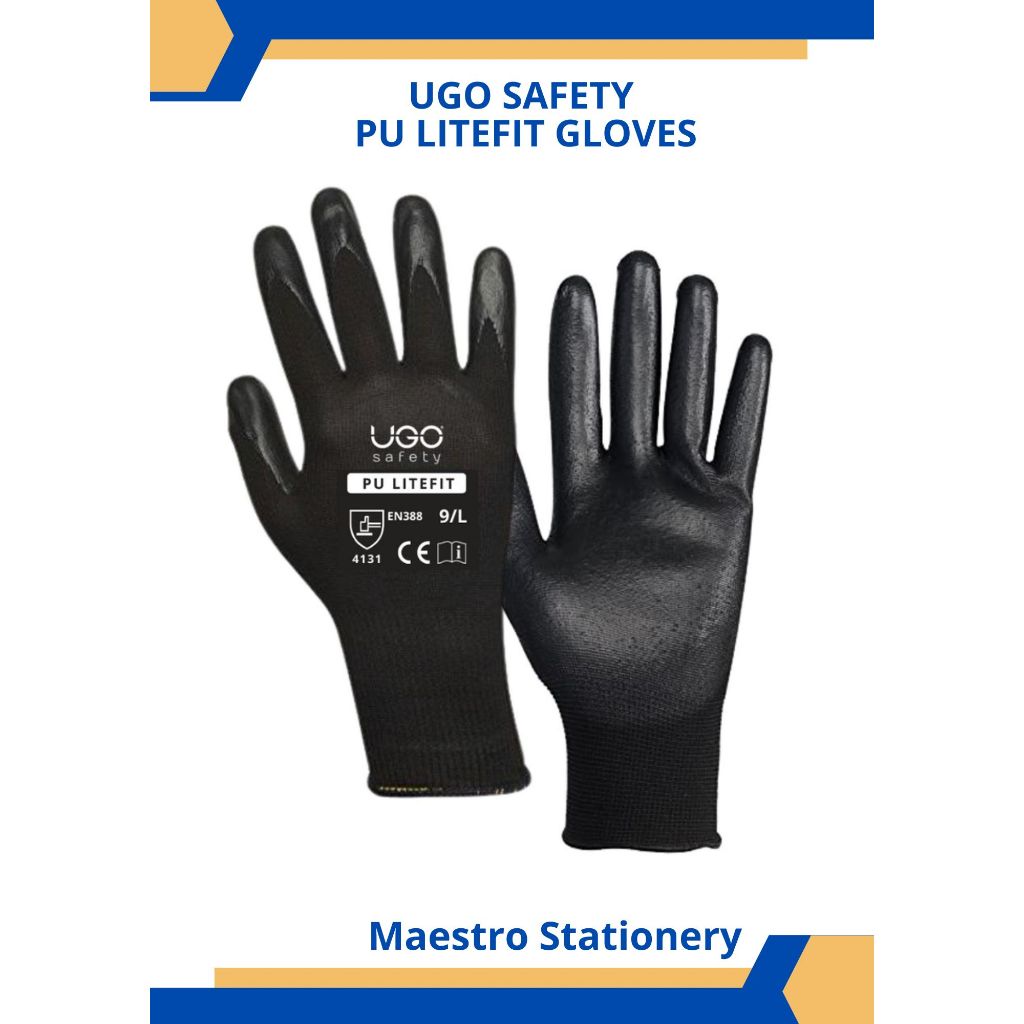 UGO SAFETY PU LITEFIT GLOVES / SARUNG TANGAN SAFETY