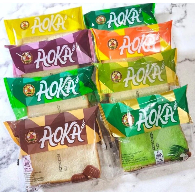 AOKA ROTI PANGGANG RAS AOKA ROTI KEJU NANAS VANILLA COKLAT DURIAN SG