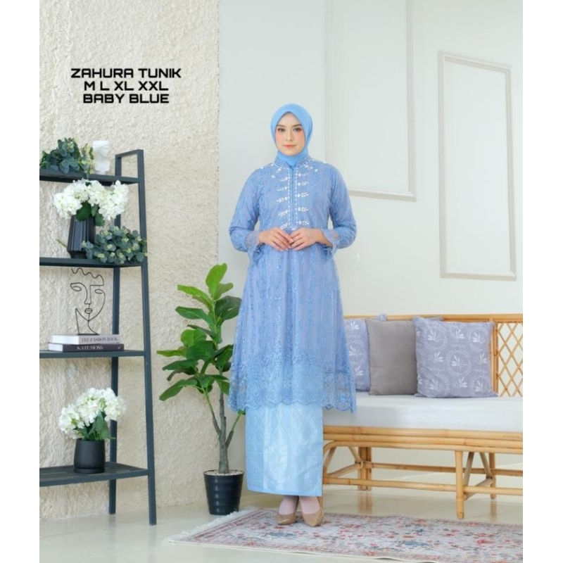 stelan kebaya tunik songket zahura Naura / kebaya modern / kebaya muslim / kebaya busui / kebaya ibu