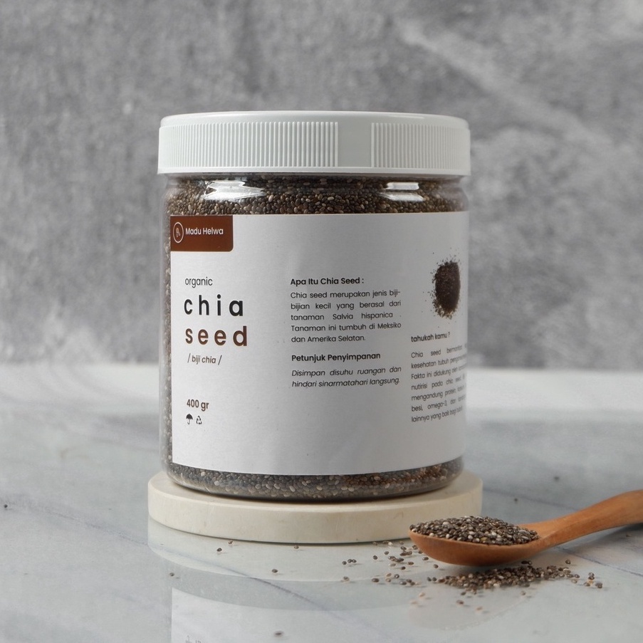 

St0k B4nyak Organic Black Chia Seed 400 gr Premium Biji Chiaseed Original Cuci Gudang