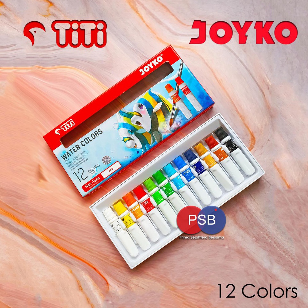 

Ready.. Titi Joyko Water color 12 colors / cat air Titi Joyko 12 warna ZPJ