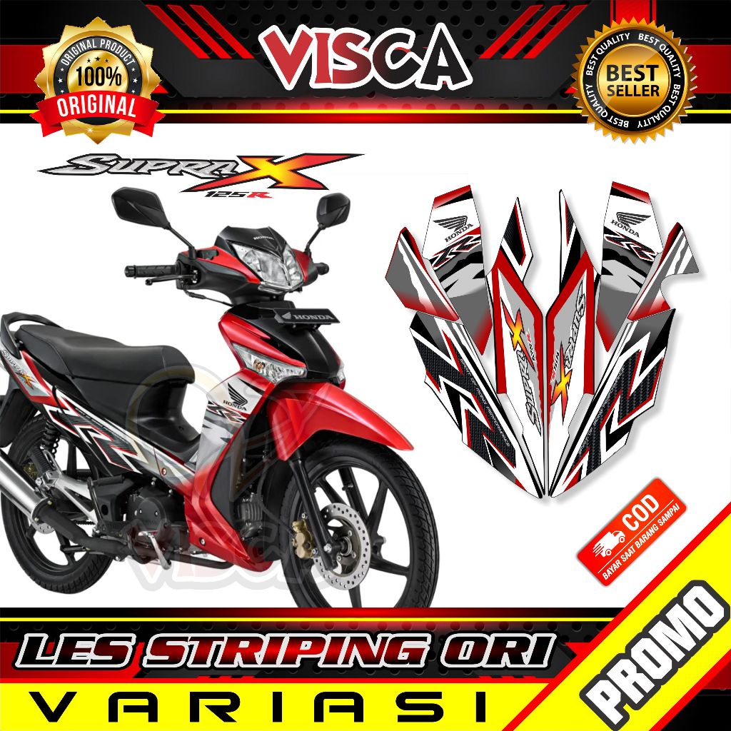 Stiker Motor SUPRA X - Striping SUPRA X 125 - Striping SUPRA X125R - Striping Ori SUPRA X - Les SUPR