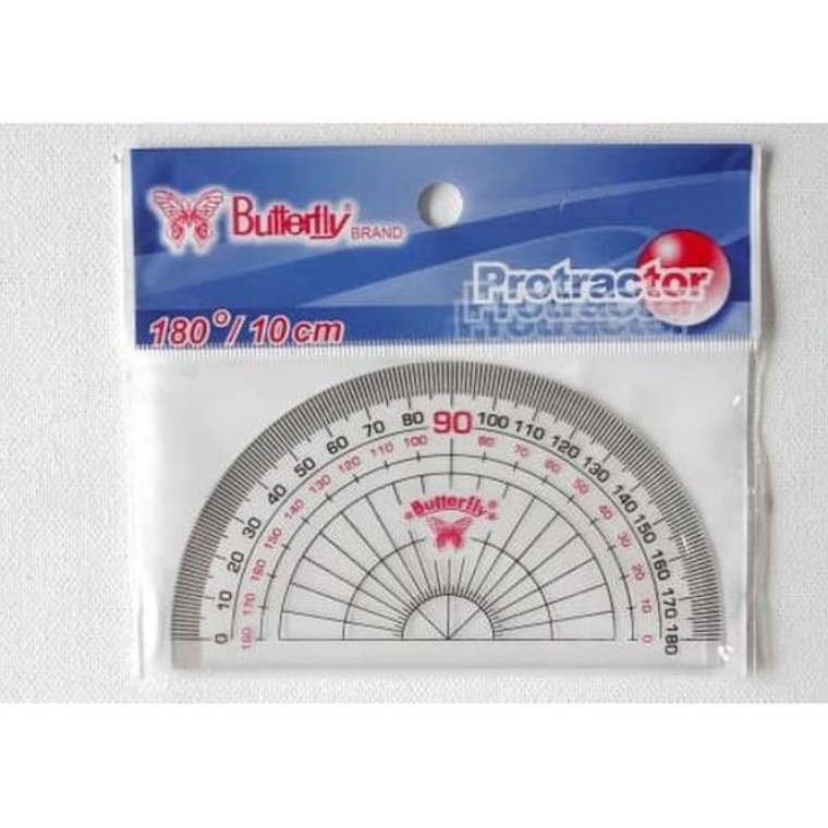 

Terk!!ni Penggaris busur Butterfly 180°/10cm No.4 ( 1pak/12pcs ) [230]