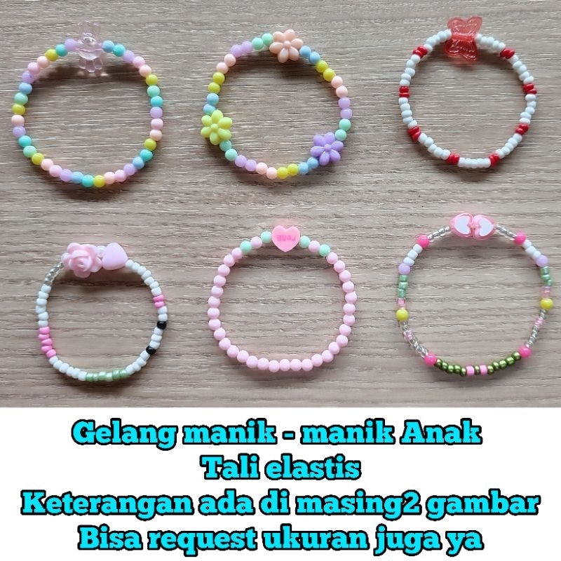 gelang manik anak / gelang anak perempuan / gelang manik anak korea / gelang manik manik / gelang ma