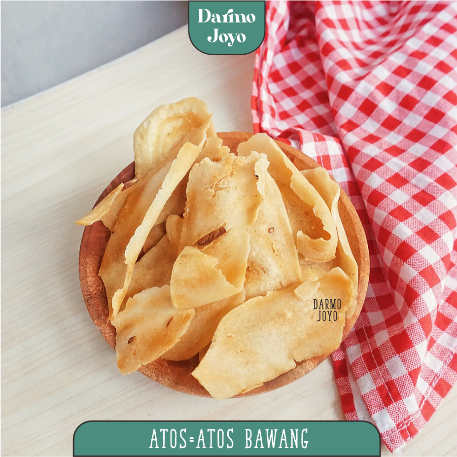 

Atos Atos Bawang 1kg - DARMO JOYO - 1000gr Keripik Kripik Atoz Atoz Khas Salatiga Renyah Jadul Gurih Camilan Cemilan Jajanan Snack Kiloan