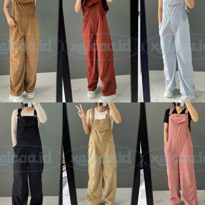 HOT SALE Alila Overall | Celana Kodok Corduroy | Celana Panjang Korean | Xelcaa.
