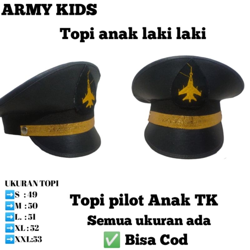 propesi topi pilot anakTk atau karnaval